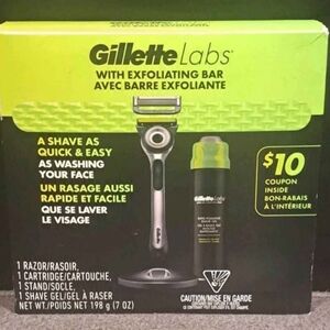 Brand New Gillette Labs Razor with Exfoliating Bar gift set